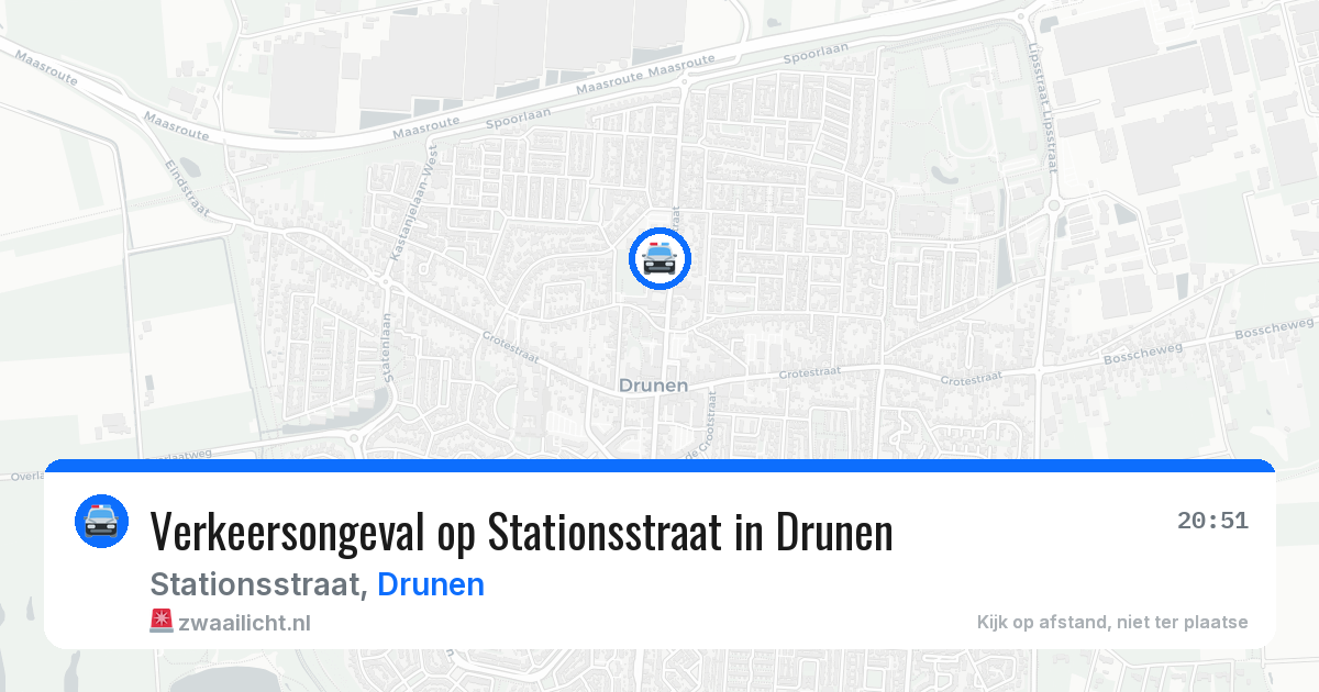 Verkeersongeval op Stationsstraat in Drunen — 6 jun 2026