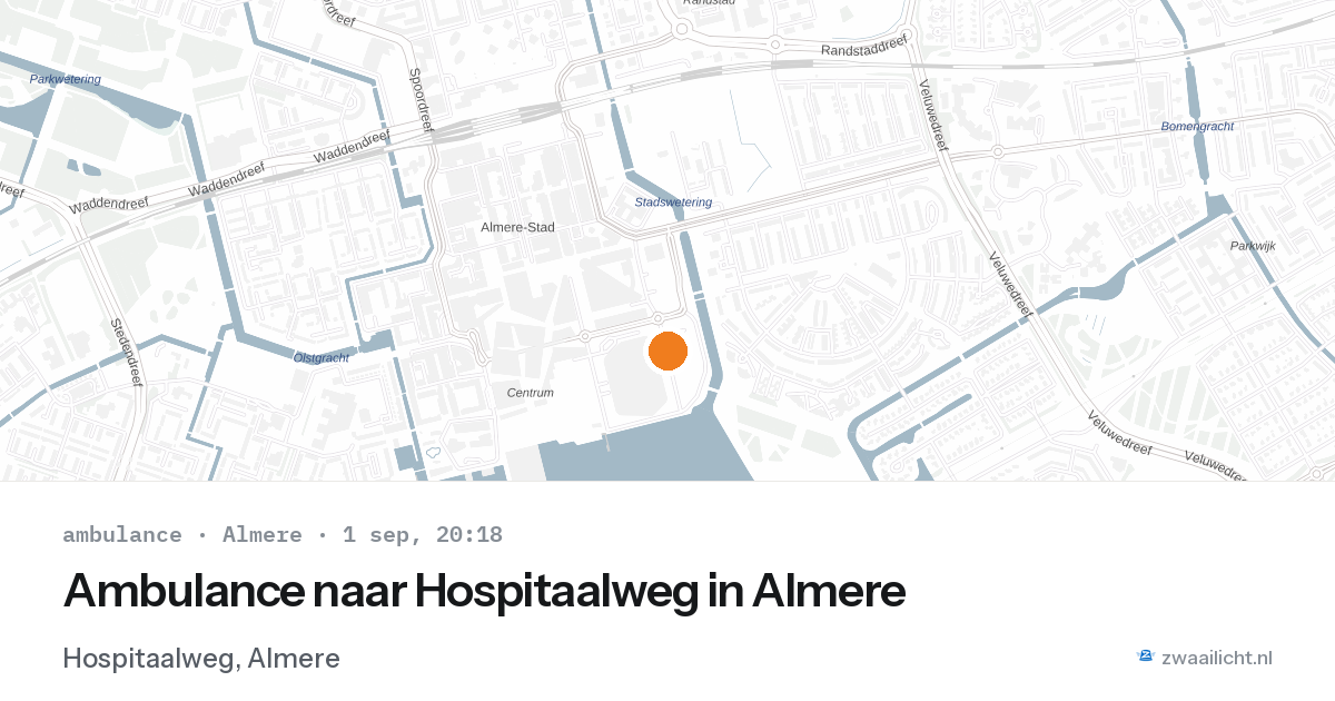 Ambulance naar Hospitaalweg in Almere — 1 sep 2026