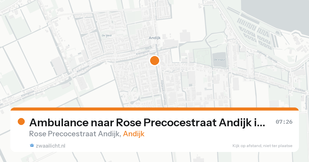 Ambulance naar Rose Precocestraat Andijk in Andijk — 16 aug 2026