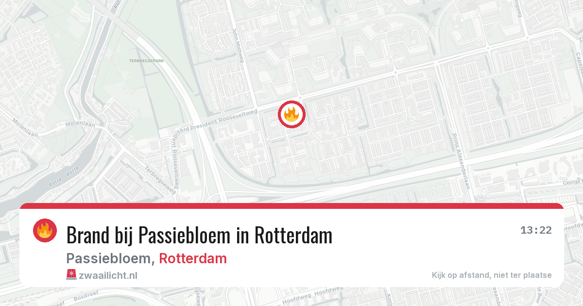 Brand bij Passiebloem in Rotterdam — 21 apr 2026