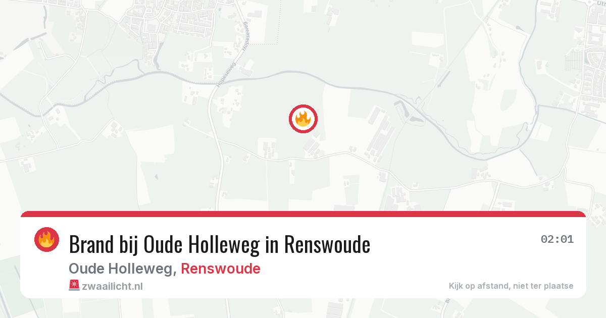 Brand bij Oude Holleweg in Renswoude — 30 mrt 2026