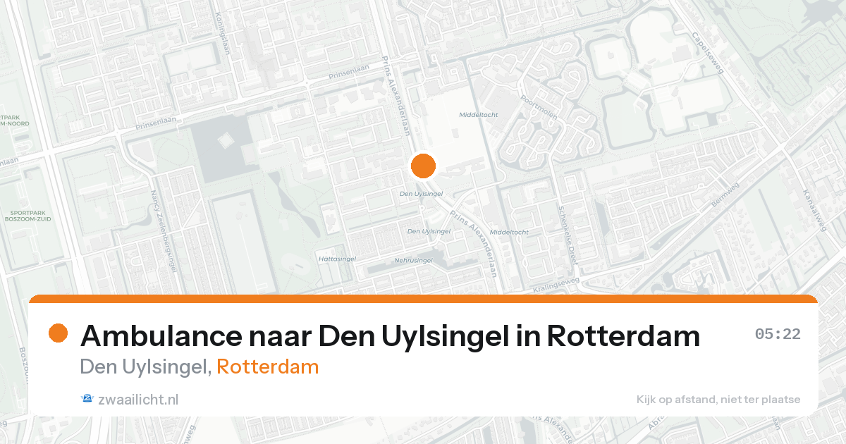 Ambulance naar Den Uylsingel in Rotterdam — 21 aug 2026