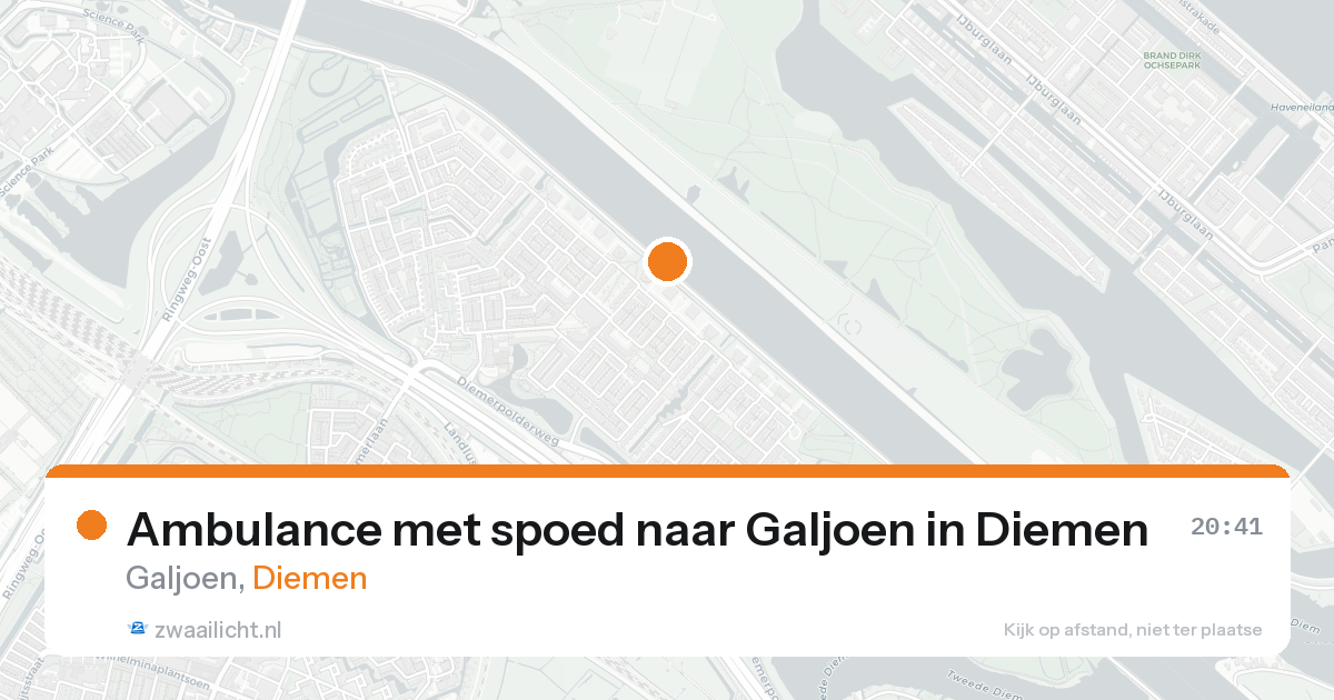 Ambulance met spoed naar Galjoen in Diemen — 24 aug 2026