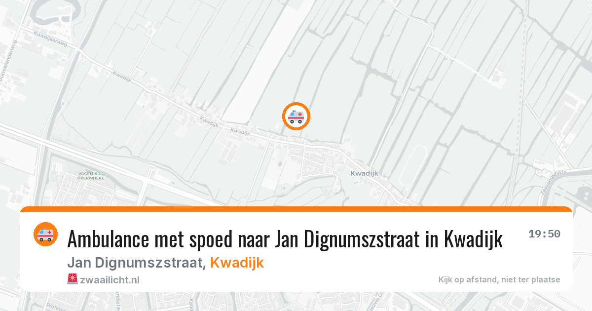 Ambulance met spoed naar Jan Dignumszstraat in Kwadijk — 18 mrt 2026
