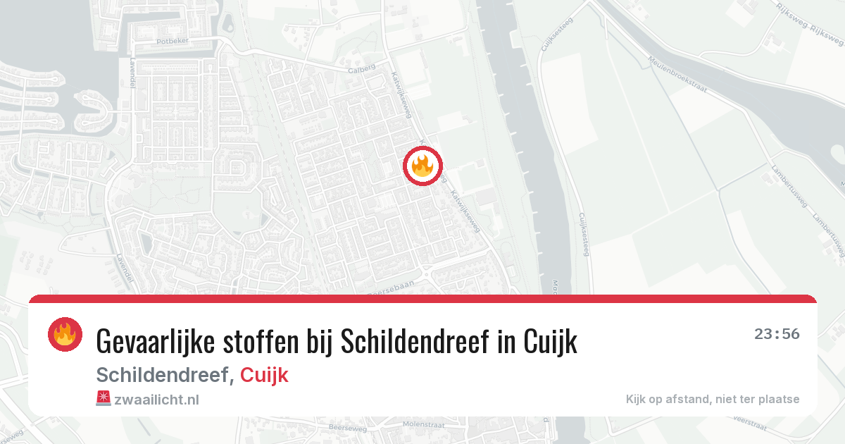 Gevaarlijke stoffen bij Schildendreef in Cuijk — 22 apr 2026