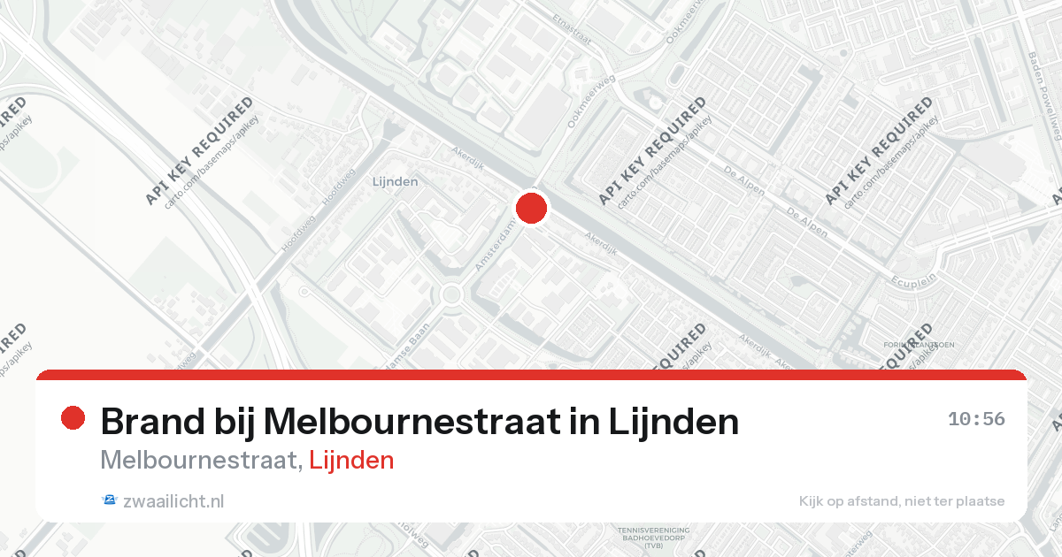 Brand bij Melbournestraat in Lijnden — 26 aug 2026