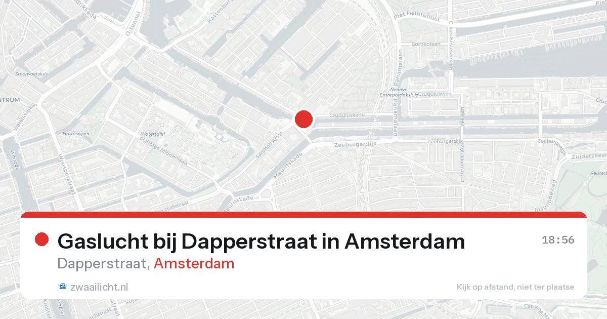Gaslucht bij Dapperstraat in Amsterdam — 27 mei 2026