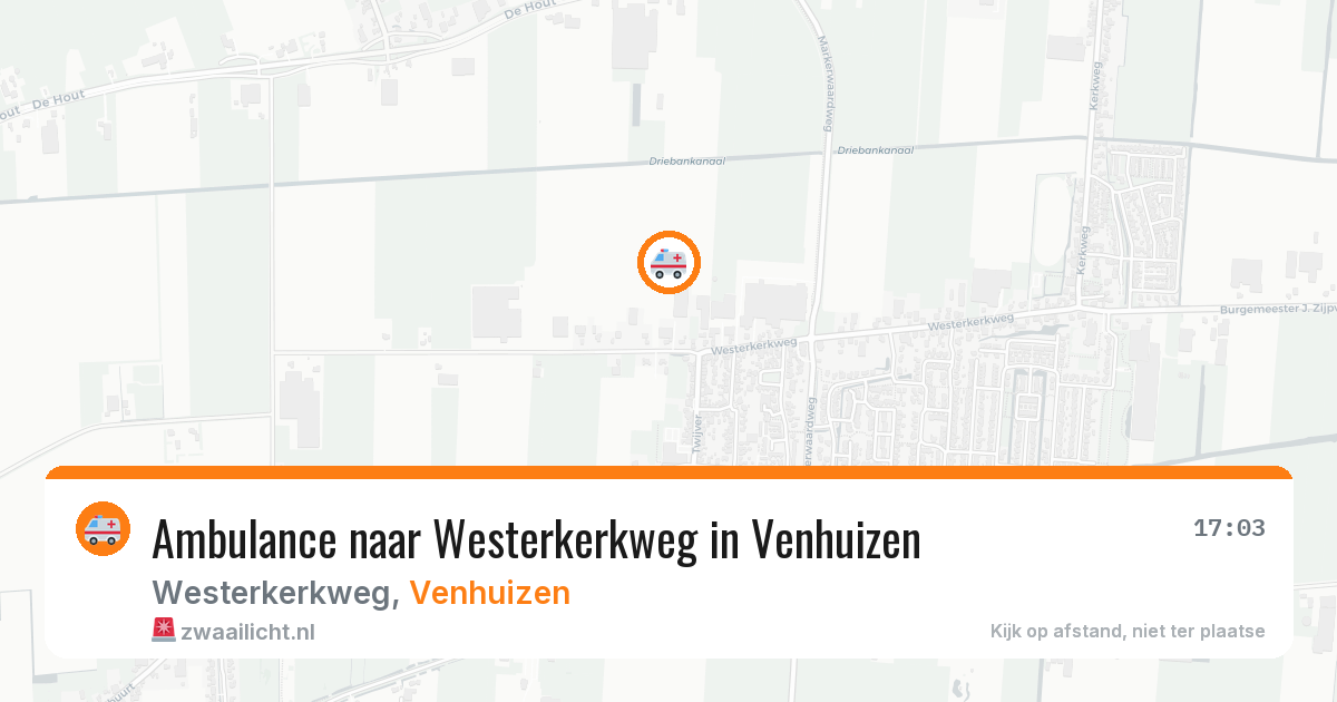 Ambulance naar Westerkerkweg in Venhuizen — 27 mrt 2026