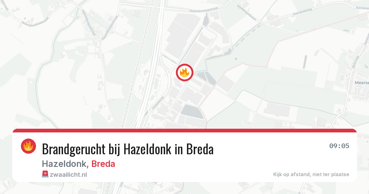 Brandgerucht bij Hazeldonk in Breda — 11 jun 2026