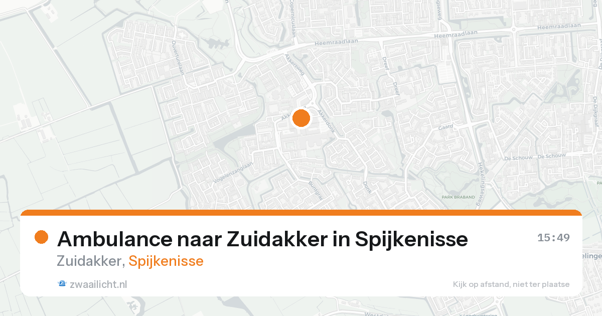 Ambulance naar Zuidakker in Spijkenisse — 15 aug 2026