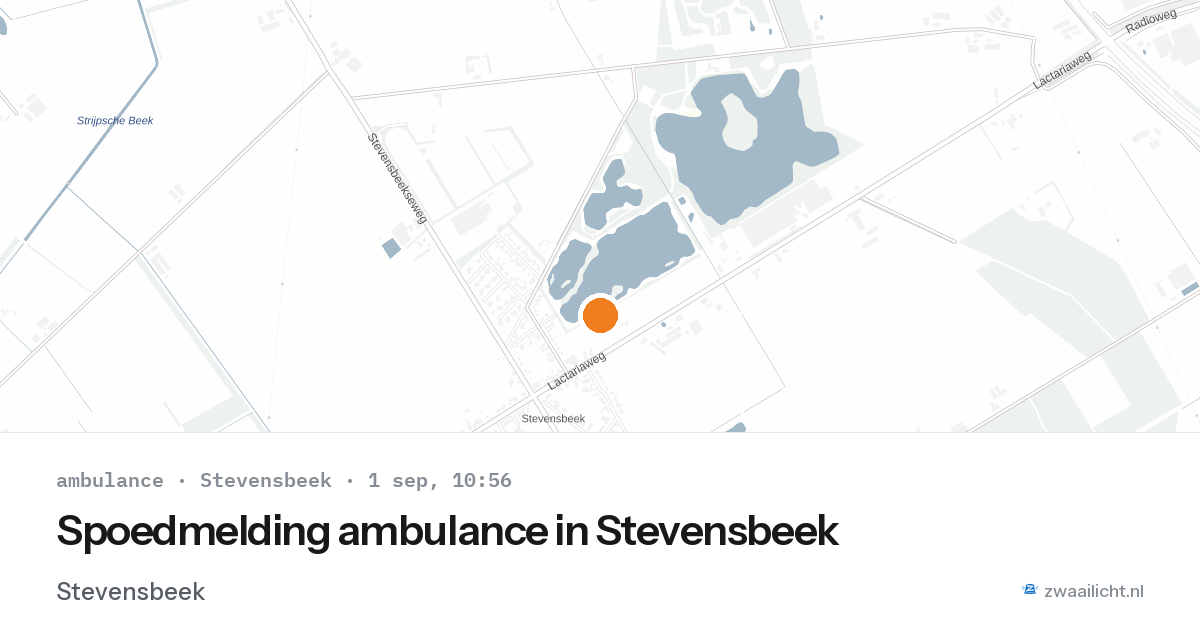 Spoedmelding ambulance in Stevensbeek — 1 sep 2026