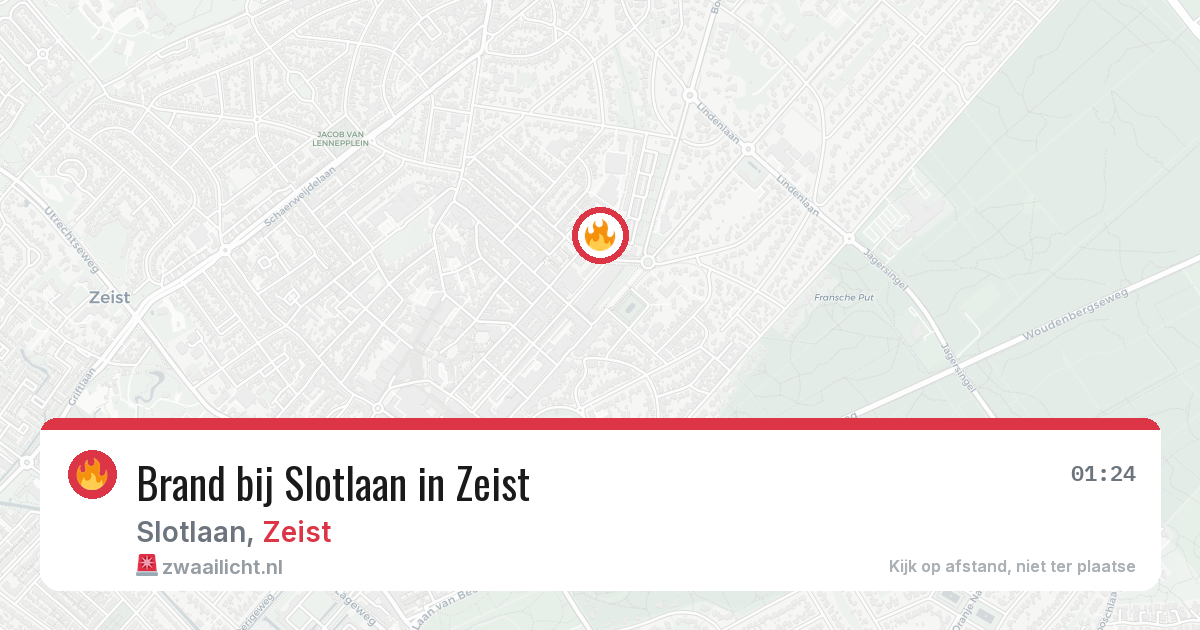 Brand bij Slotlaan in Zeist — 22 jun 2026
