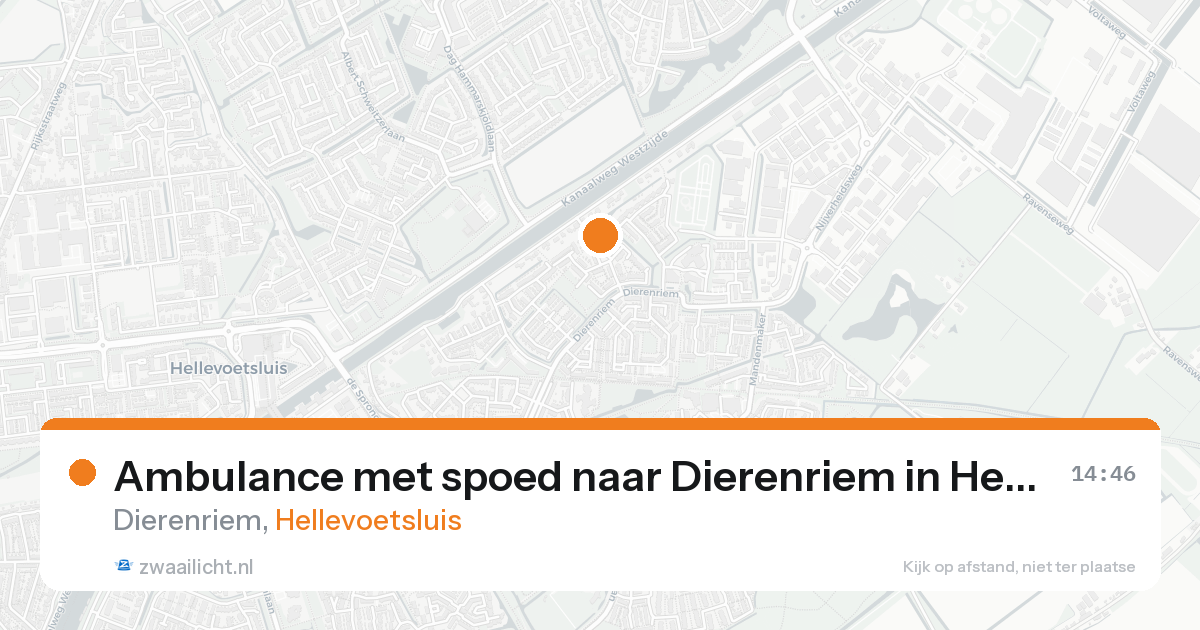 Ambulance met spoed naar Dierenriem in Hellevoetsluis — 19 aug 2026