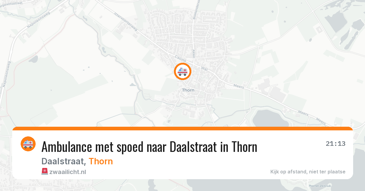 Ambulance met spoed naar Daalstraat in Thorn — 22 jun 2026