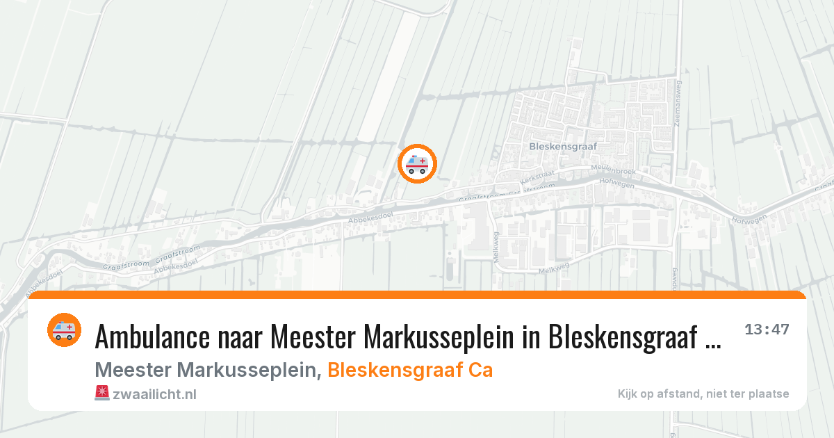 Ambulance naar Meester Markusseplein in Bleskensgraaf Ca — 18 jun 2026