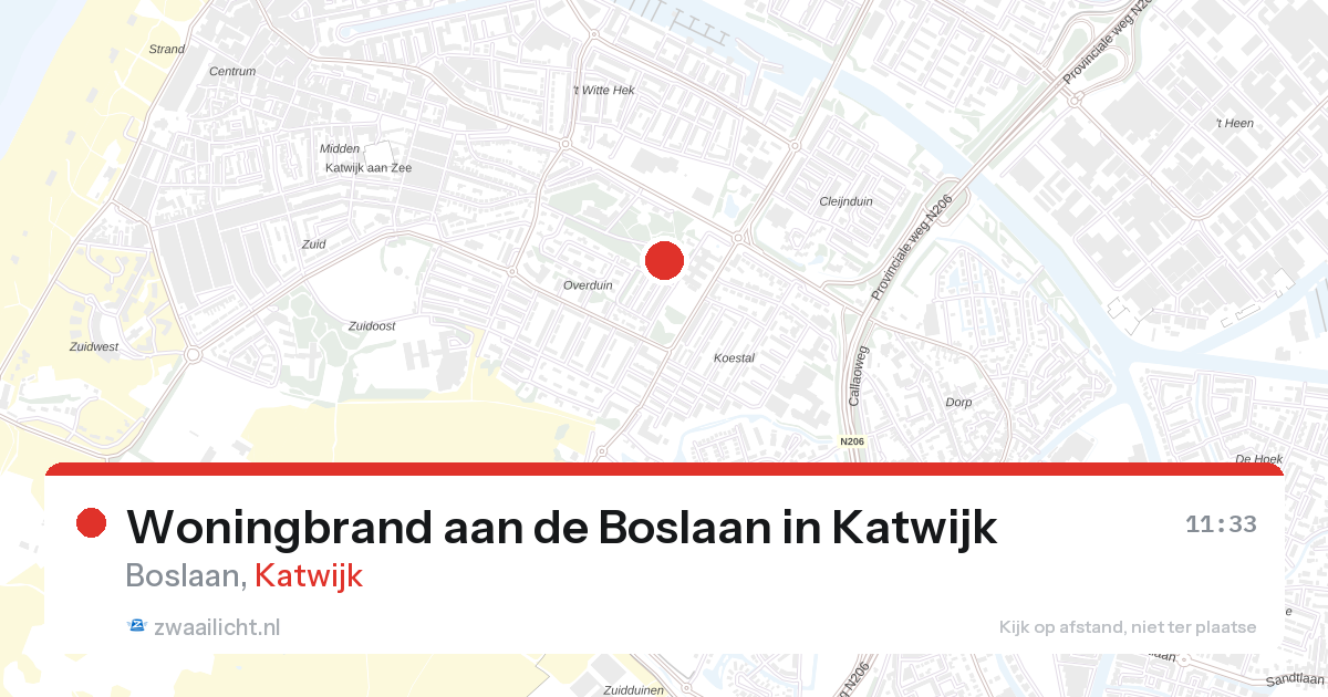 Woningbrand aan de Boslaan in Katwijk — 30 apr 2026