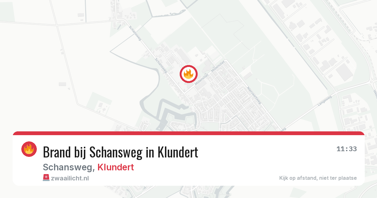 Brand bij Schansweg in Klundert — 29 jul 2026