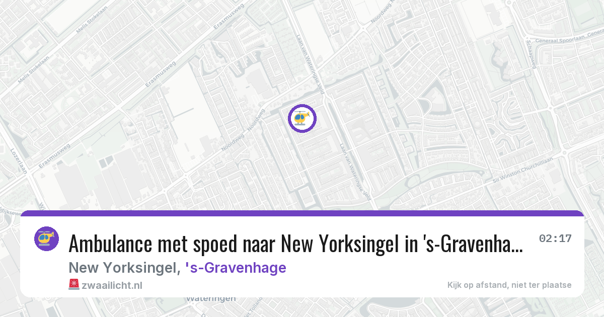 Ambulance met spoed naar New Yorksingel in 's-Gravenhage — 8 aug 2026