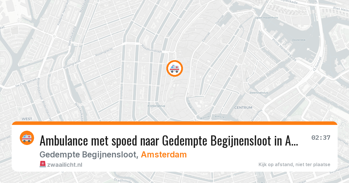 Ambulance met spoed naar Gedempte Begijnensloot in Amsterdam — 29 jul 2026