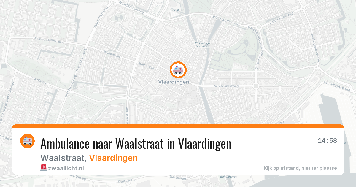 Ambulance naar Waalstraat in Vlaardingen — 12 aug 2026