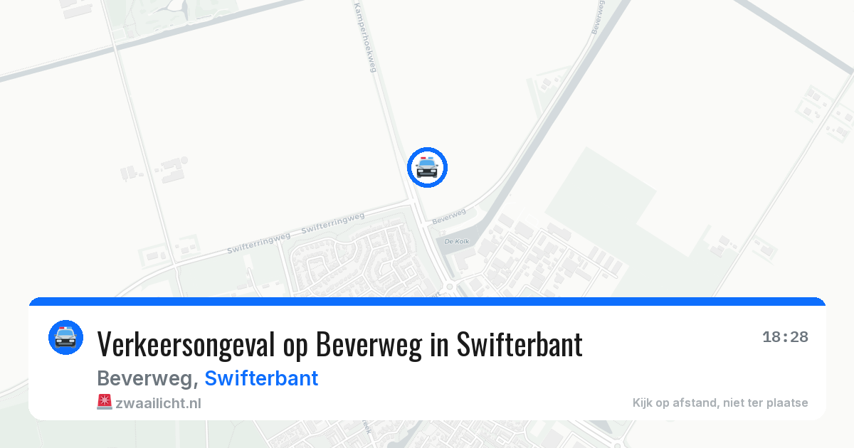 Verkeersongeval op Beverweg in Swifterbant — 24 apr 2026