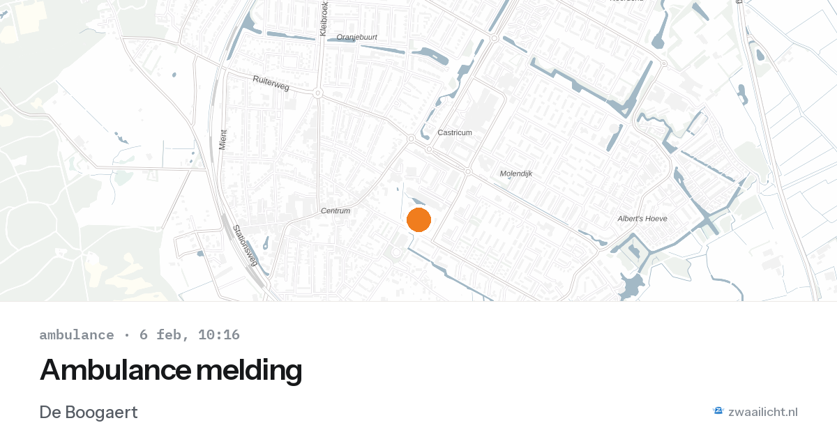 Ambulance melding — 6 feb 2026