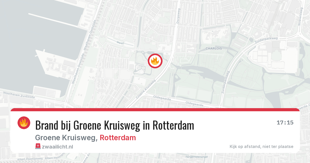Brand bij Groene Kruisweg in Rotterdam — 12 mei 2026