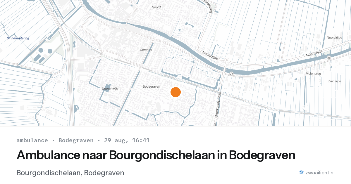 Ambulance naar Bourgondischelaan in Bodegraven — 29 aug 2026