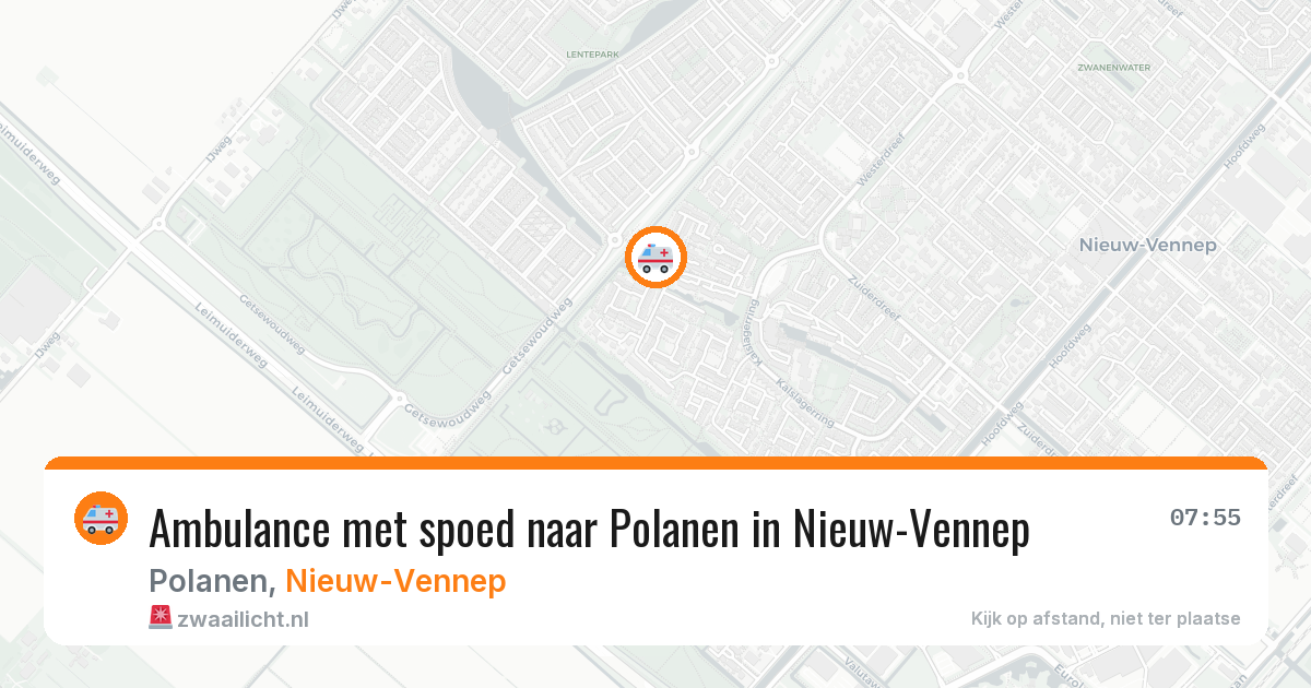 Ambulance met spoed naar Polanen in Nieuw-Vennep — 14 mrt 2026