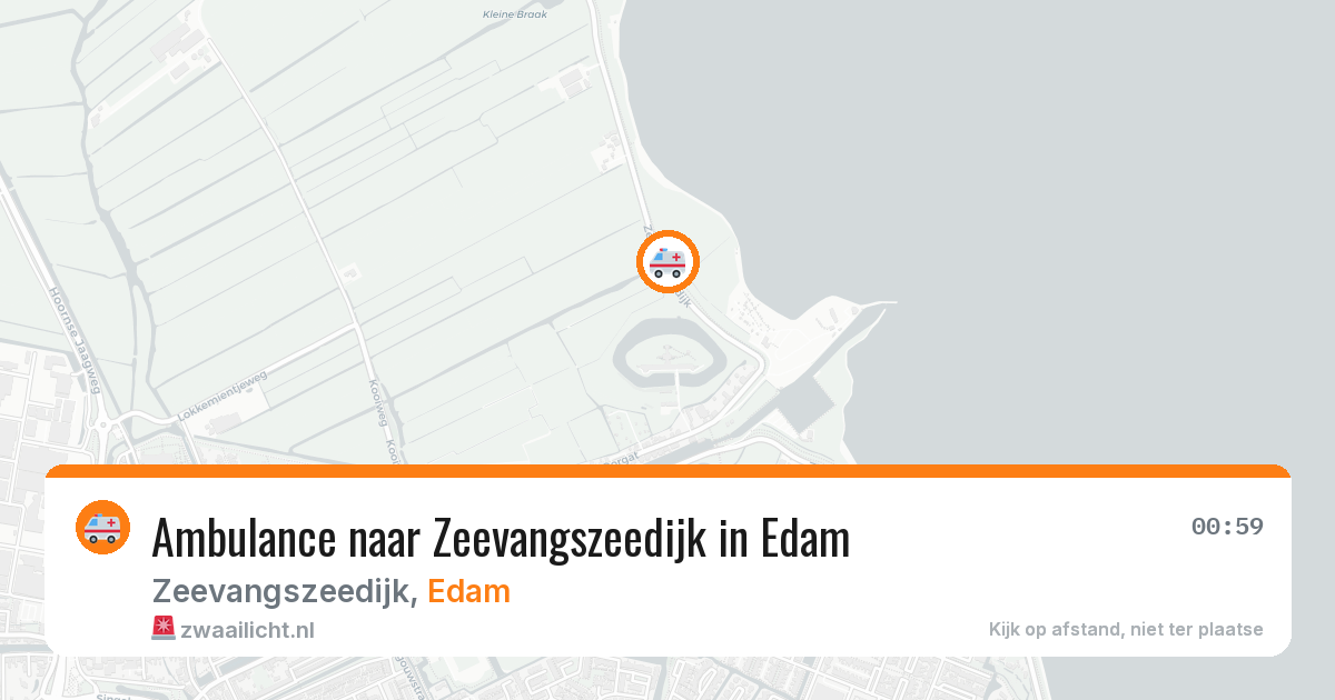Ambulance naar Zeevangszeedijk in Edam — 8 feb 2026