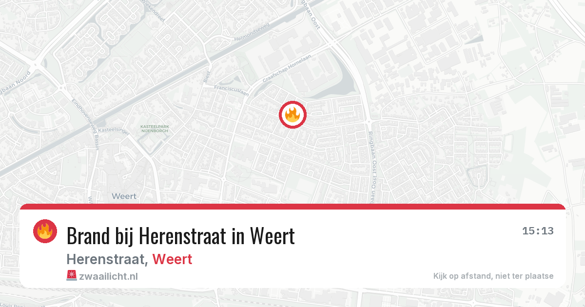 Brand bij Herenstraat in Weert — 22 jun 2026