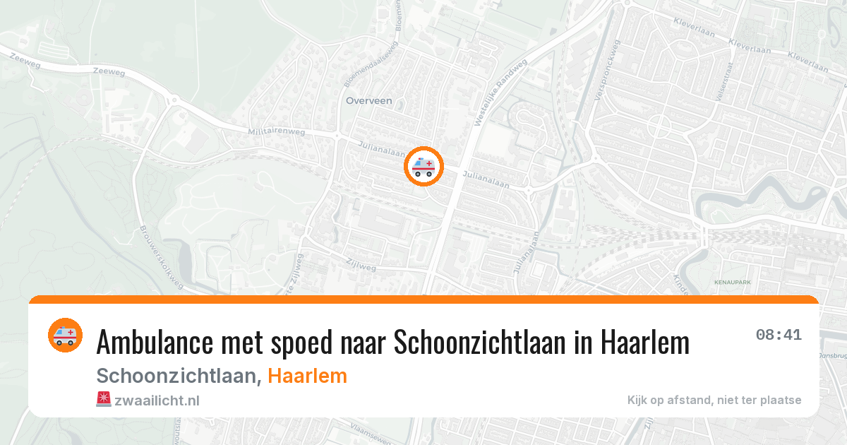 Ambulance met spoed naar Schoonzichtlaan in Haarlem — 7 apr 2026
