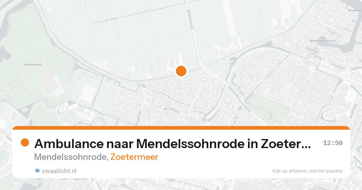 Ambulance naar Mendelssohnrode in Zoetermeer — 23 aug 2026