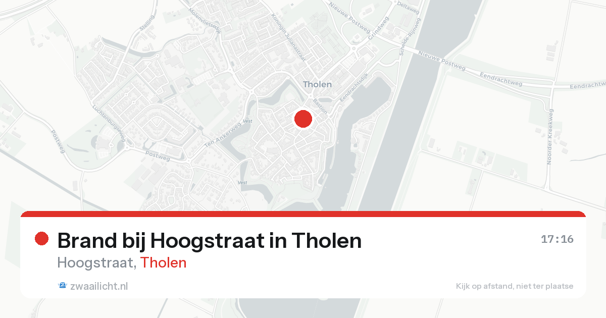 Brand bij Hoogstraat in Tholen — 23 aug 2026