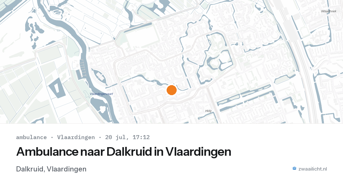 Ambulance naar Dalkruid in Vlaardingen — 20 jul 2026