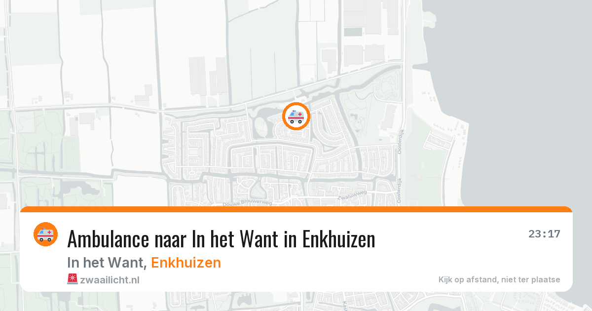 Ambulance naar In het Want in Enkhuizen — 22 jun 2026