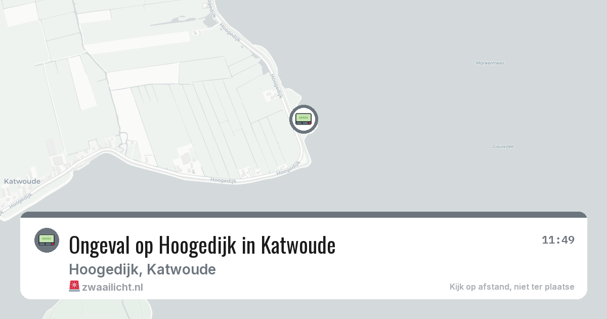 Ongeval op Hoogedijk in Katwoude — 5 feb 2026
