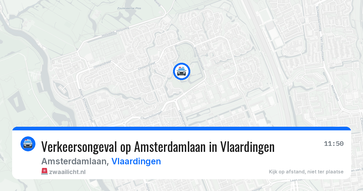 Verkeersongeval op Amsterdamlaan in Vlaardingen — 17 mei 2026