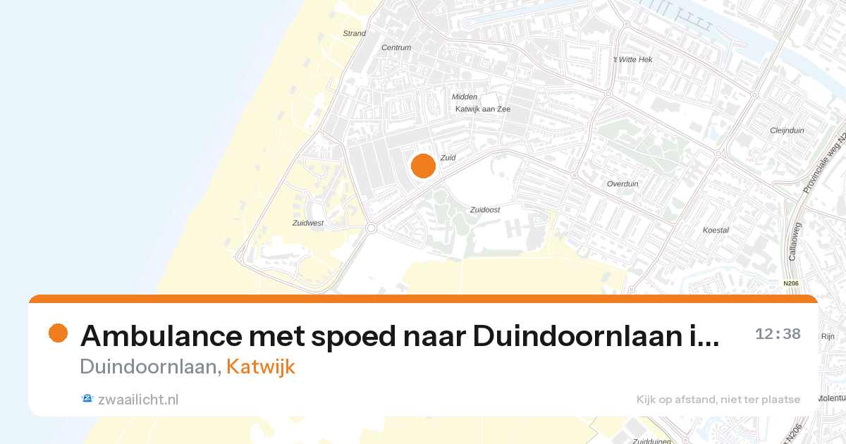 Ambulance met spoed naar Duindoornlaan in Katwijk — 6 mei 2026