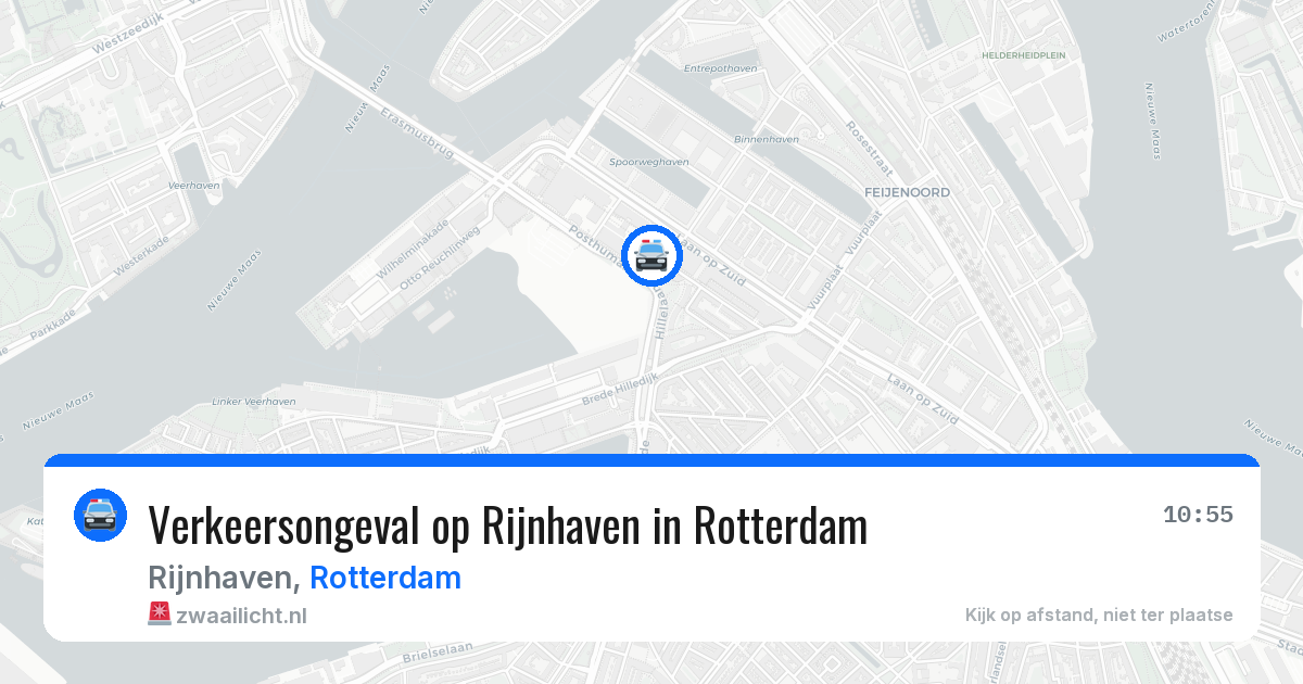 Verkeersongeval op Rijnhaven in Rotterdam — 21 jul 2026