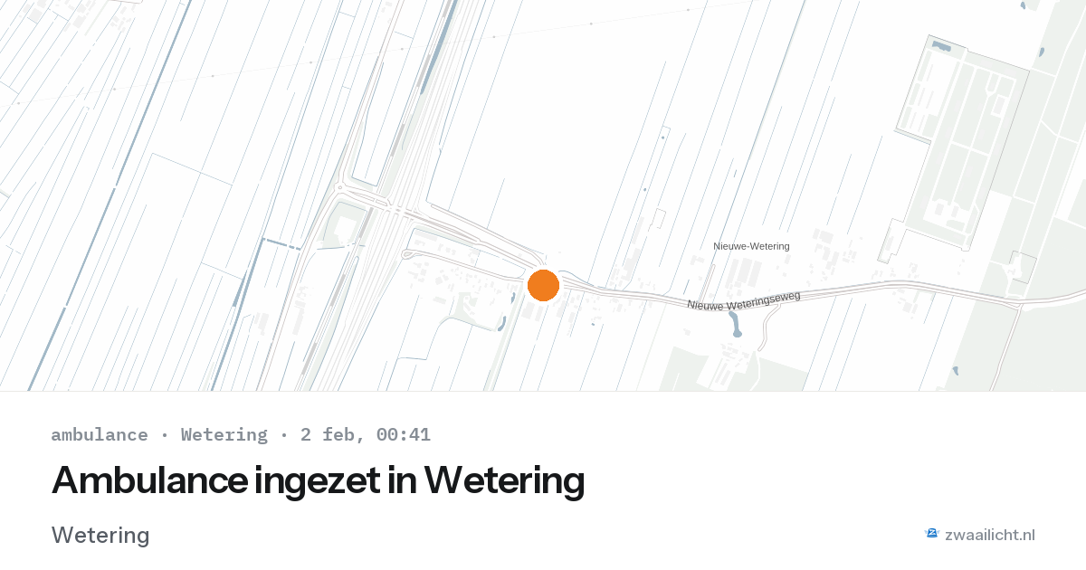Ambulance ingezet in Wetering — 1 feb 2026