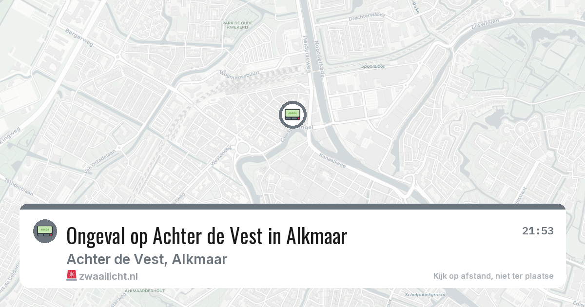 Ongeval op Achter de Vest in Alkmaar — 8 mrt 2026