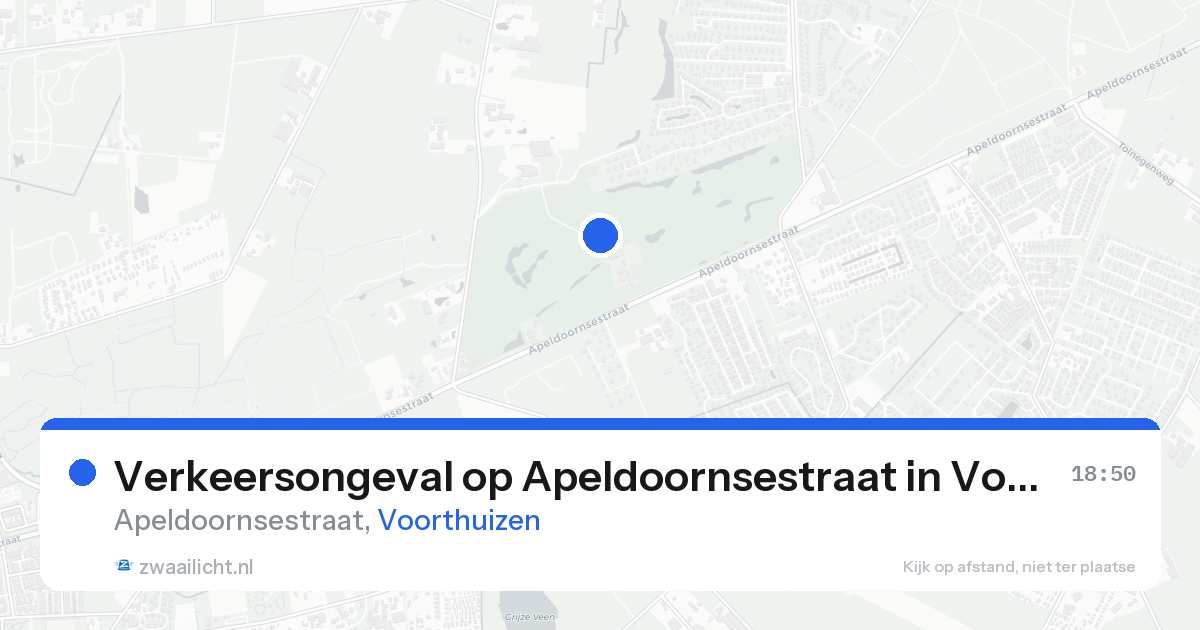 Verkeersongeval op Apeldoornsestraat in Voorthuizen — 16 aug 2026