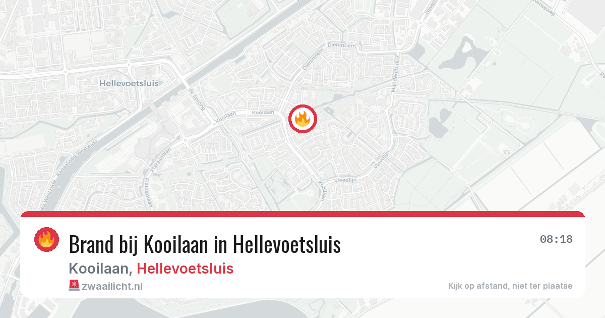 Brand bij Kooilaan in Hellevoetsluis — 19 mei 2026