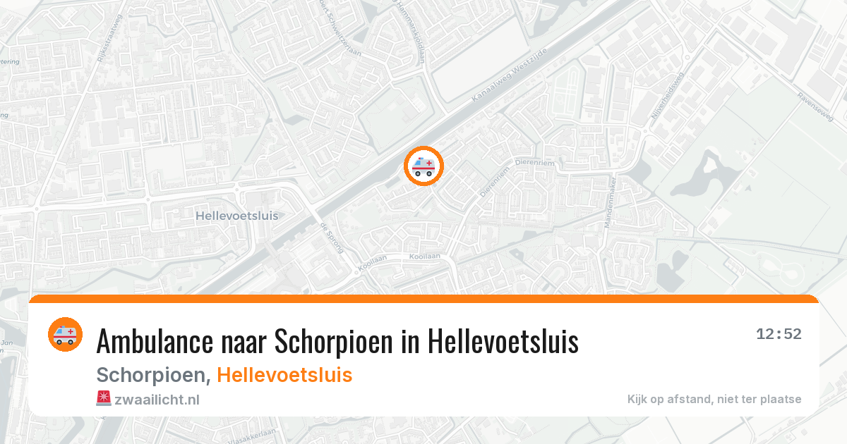 Ambulance naar Schorpioen in Hellevoetsluis — 6 mei 2026