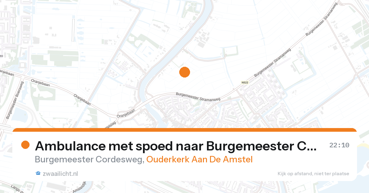 Ambulance met spoed naar Burgemeester Cordesweg in Ouderkerk Aan De Amstel — 31 jan 2026