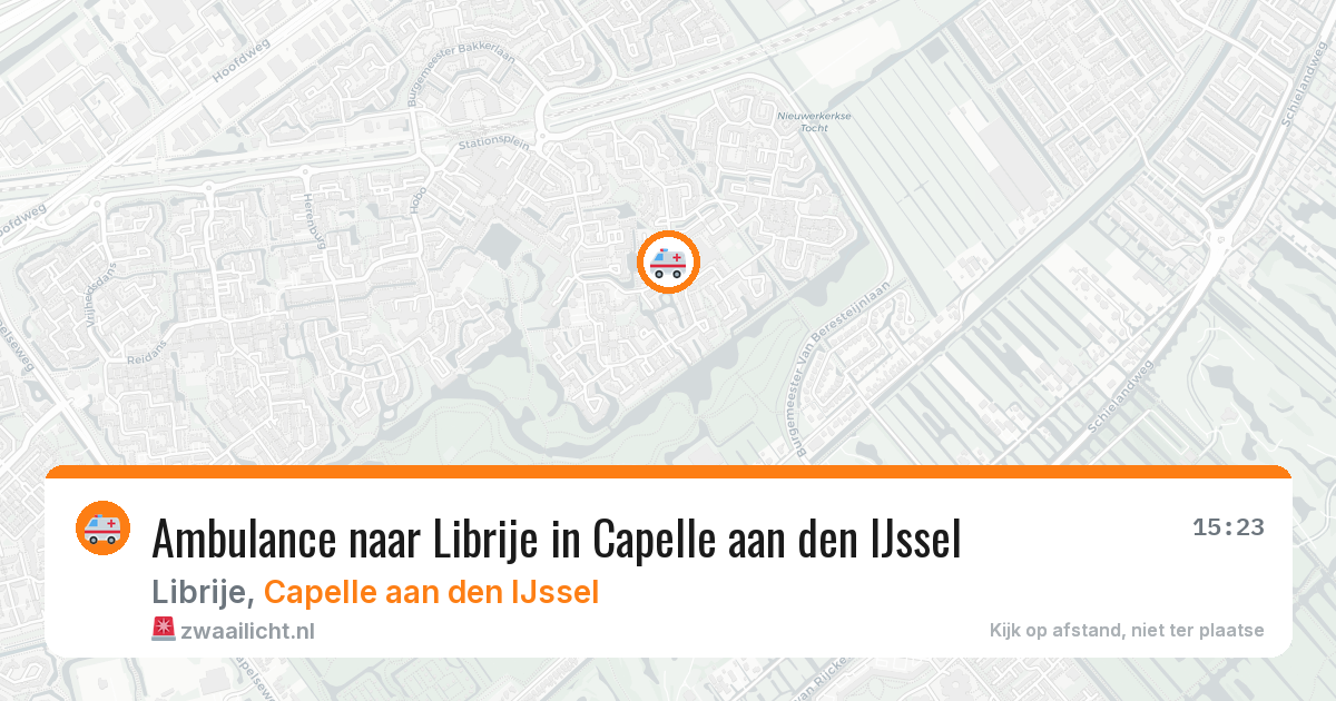 Ambulance naar Librije in Capelle aan den IJssel — 30 mei 2026