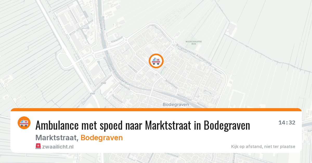 Ambulance met spoed naar Marktstraat in Bodegraven — 7 jul 2026
