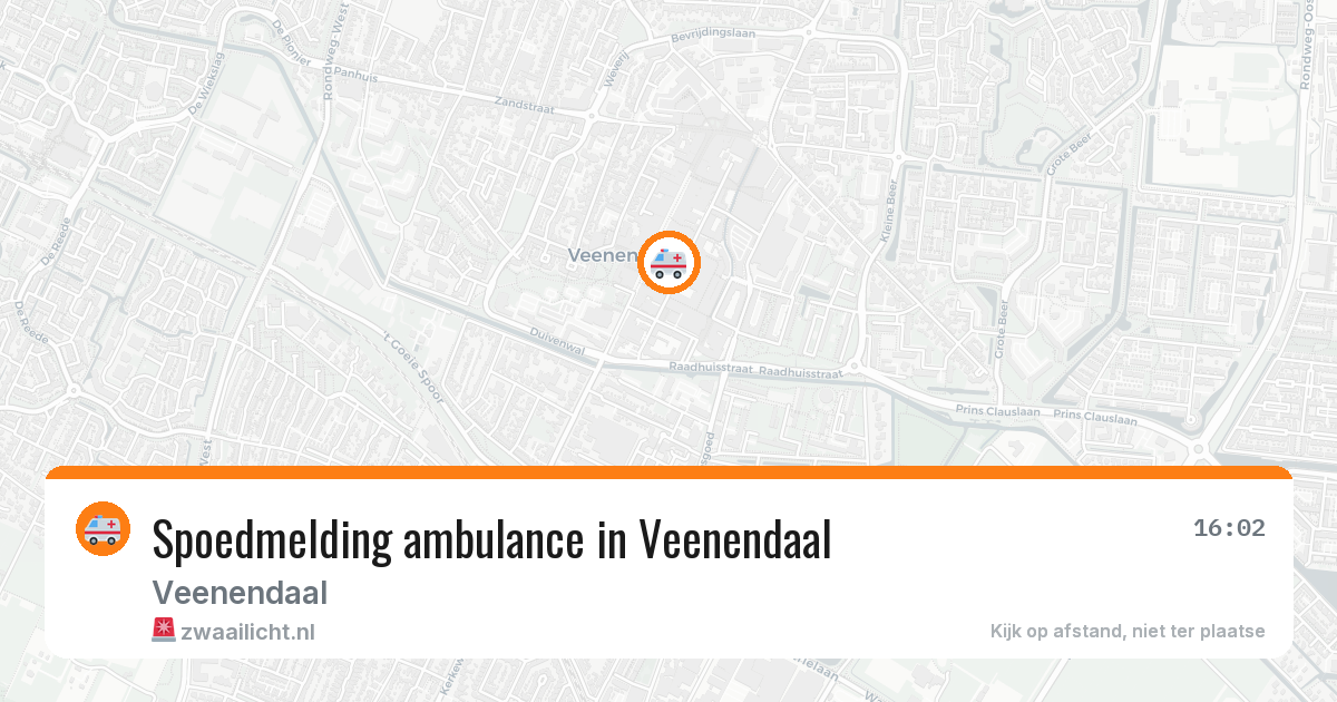 Spoedmelding ambulance in Veenendaal — 10 aug 2026
