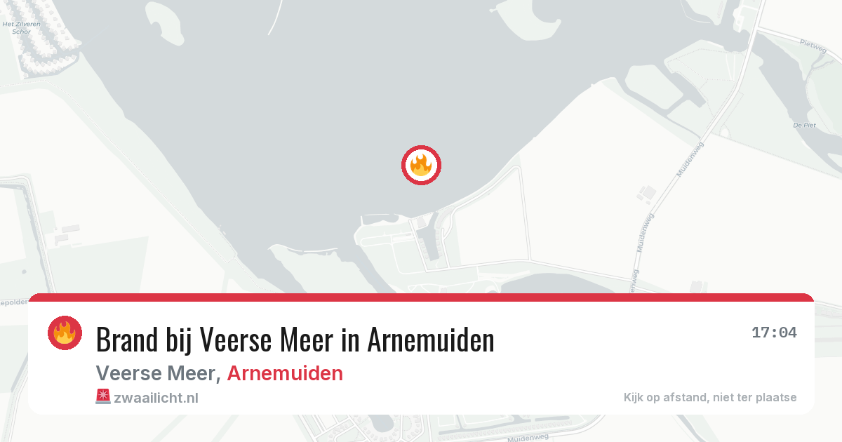 Brand bij Veerse Meer in Arnemuiden — 21 jul 2026